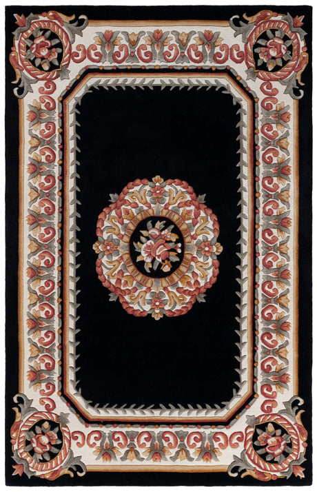Safavieh Naples 4'-0" x 6'-0" Rug in Black / Ivory