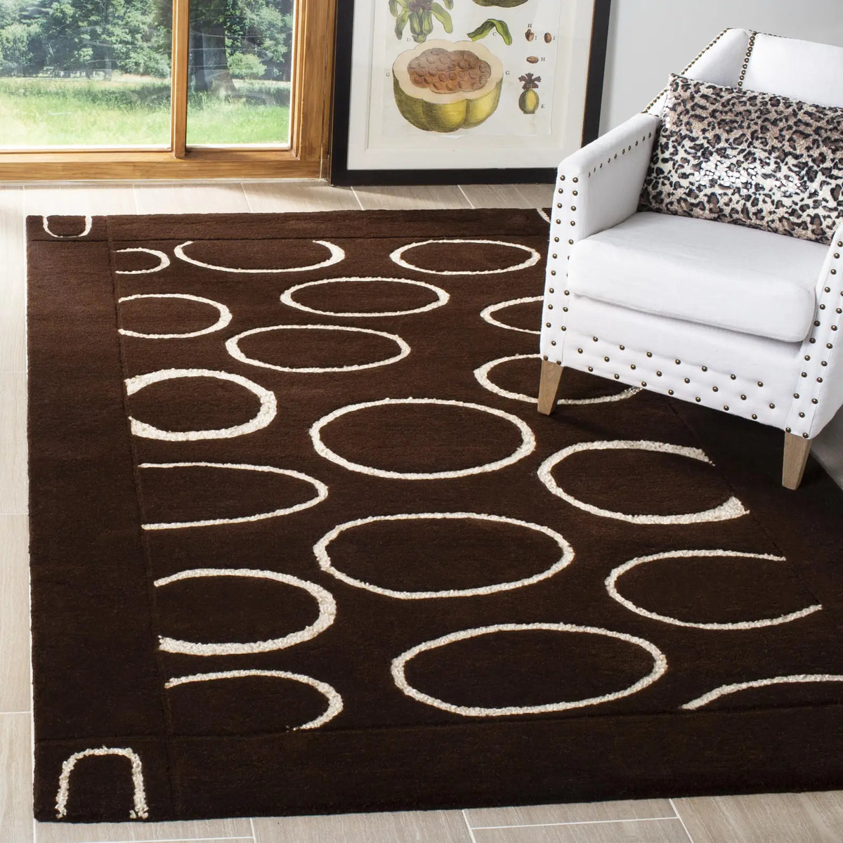 Safavieh Soho 5'-0" x 8'-0" Rug in Brown / Ivory