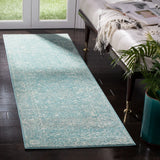 Safavieh Evoke 2'-2" x 11'-0" Rug in Light Blue / Ivory