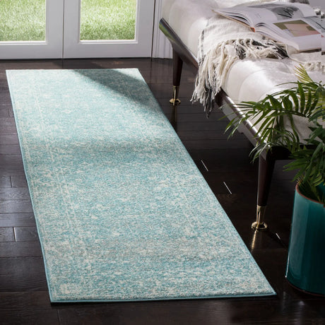 Safavieh Evoke 2'-2" x 11'-0" Rug in Light Blue / Ivory