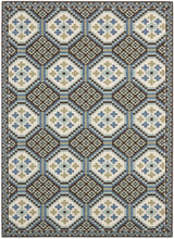 Safavieh Veranda 6'-7" x 9'-6" Rug in Blue / Chocolate