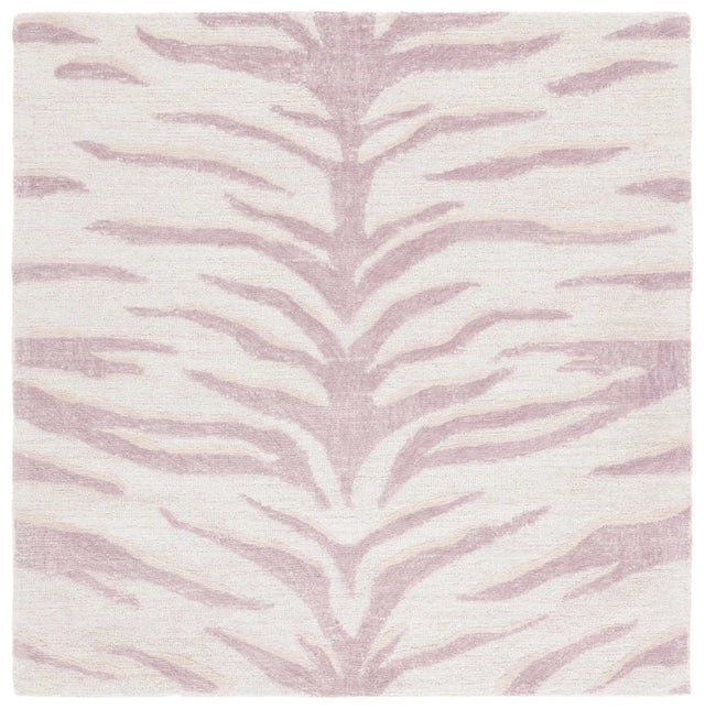 Safavieh Ebony 6'-0" x 6'-0" Rug in Pink / Ivory