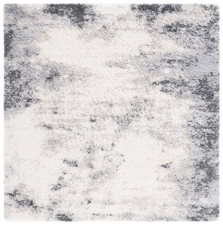 Safavieh Fontana Shag  800 6'-7" x 6'-7" Rug in Ivory / Grey