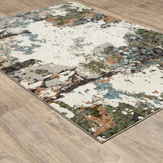 Oriental Weavers Sphinx Evolution 0981A Ivory/ Multi Rugs - angle detail