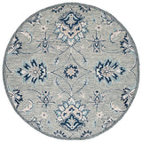 Safavieh Micro-Loop 5'-0" x 5'-0" Rug in Grey / Blue