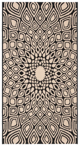Safavieh Courtyard 2'-7" x 5'-0" Rug in Black / Beige