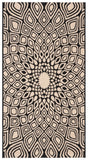 Safavieh Courtyard 2'-7" x 5'-0" Rug in Black / Beige