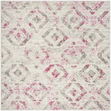 Safavieh Skyler 6'-7" x 6'-7" Rug in Ivory / Pink