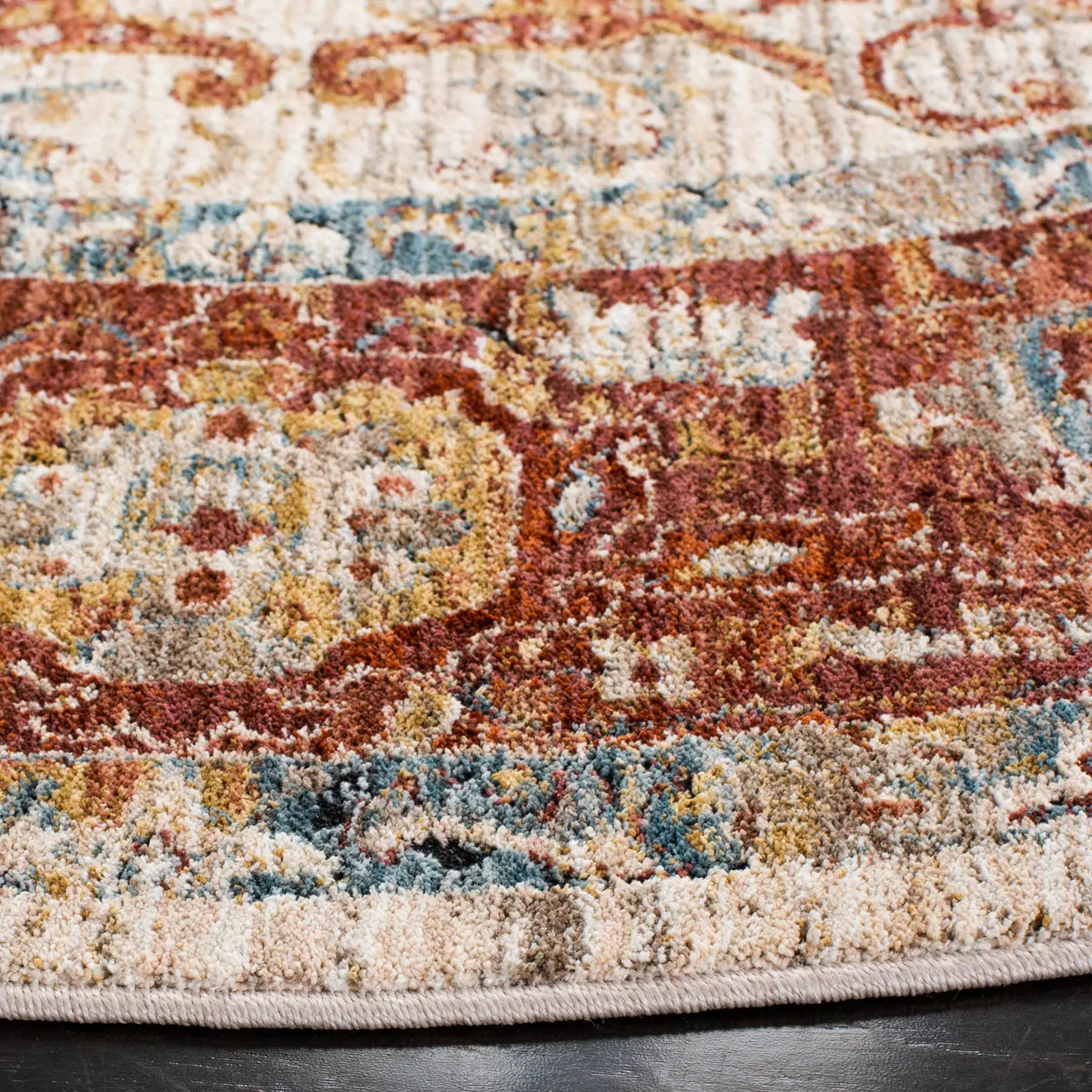 Safavieh Valencia 6'-4" x 6'-4" Rug in Ivory / Rust