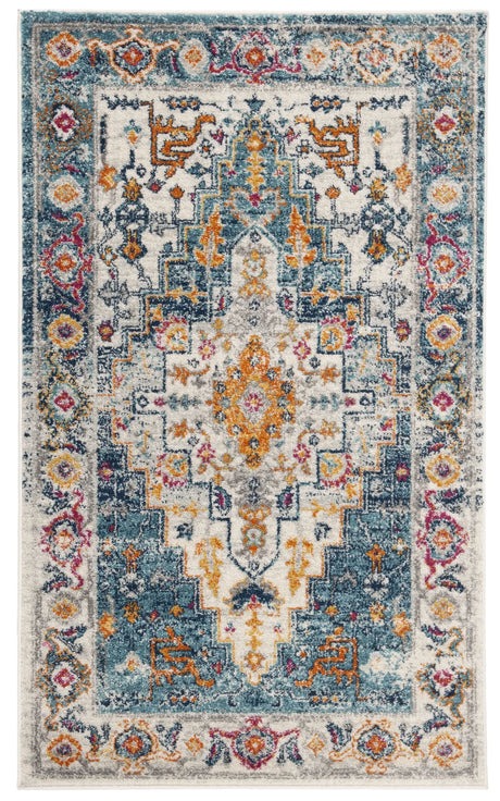 Safavieh Madison 3'-0" x 5'-0" Rug in Turquoise / Ivory