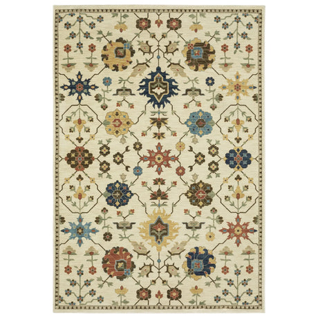 Oriental Weavers Sphinx Francesca Fr02M Ivory/ Multi Rug - main flat