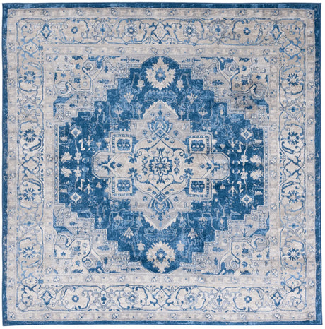 Safavieh Brentwood 6'-7" x 6'-7" Rug in Navy / Grey