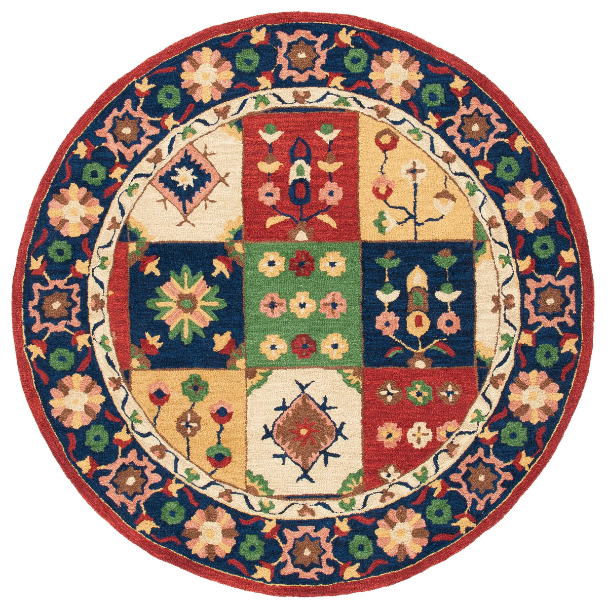 Safavieh Heritage 6'-0" x 6'-0" Rug in Green / Red