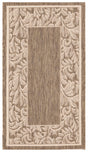 Safavieh Courtyard 2'-0" x 3'-7" Rug in Brown / Natural