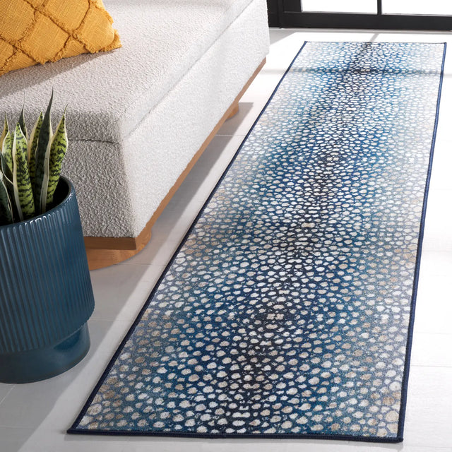 Safavieh Journey 2'-2" x 9'-0" Rug in Navy / Beige