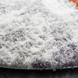 Safavieh Berber Shag 7'-0" x 7'-0" Rug in Blue Rust / Ivory