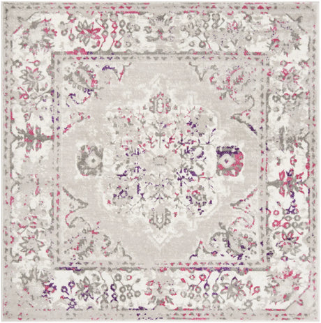 Safavieh Skyler 6'-7" x 6'-7" Rug in Grey / Pink