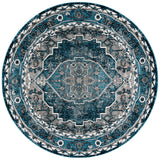 Safavieh Vintage Hamadan 6'-7" x 6'-7" Rug in Blue / Ivory
