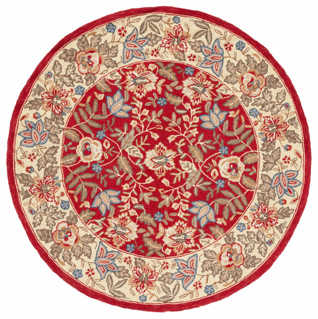Safavieh Chelsea 5'-6" x 5'-6" Rug in Red / Ivory