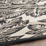 Safavieh Courtyard 5'-3" x 5'-3" Rug in Sand / Black