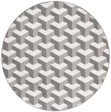 Safavieh Pyramid 6'-7" x 6'-7" Rug in Grey / Ivory