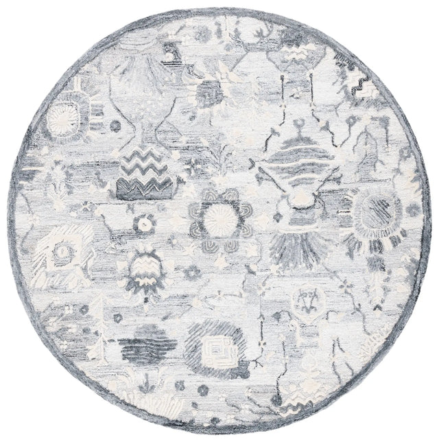 Safavieh Glamour 6'-0" x 6'-0" Rug in Ivory / Grey