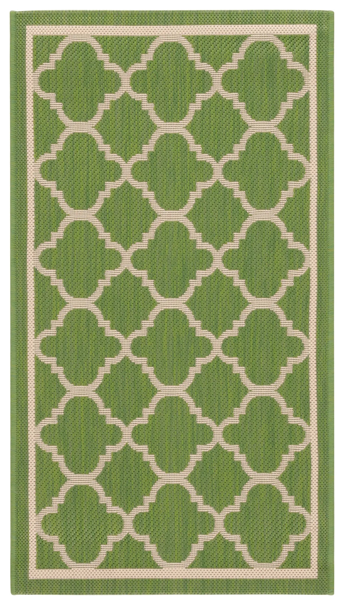Safavieh Courtyard 2'-0" x 3'-7" Rug in Green / Beige