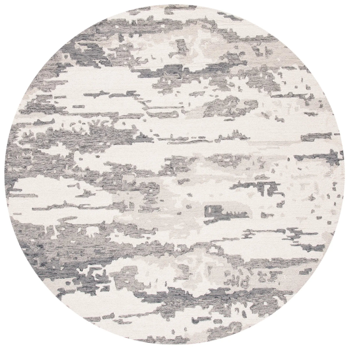 Safavieh Abstract 6'-0" x 6'-0" Rug in Charcoal / Ivory
