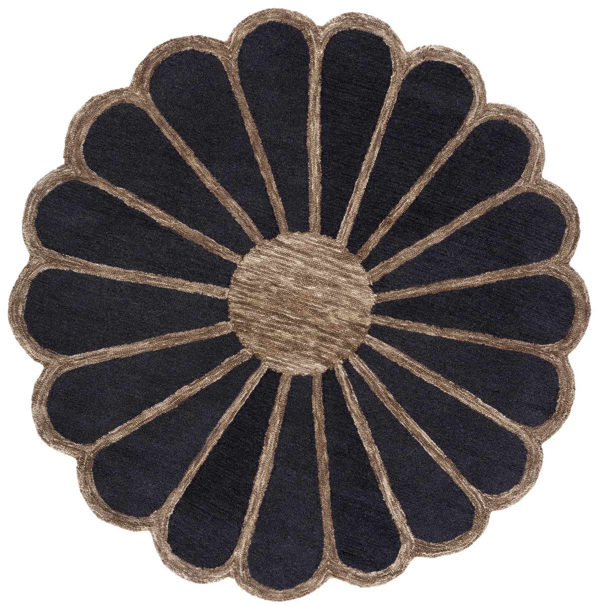 Safavieh Novelty 6'-0" x 6'-0" Rug in Black / Brown