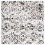 Safavieh Iceland Shag 6'-7" x 6'-7" Rug in Cream / Grey