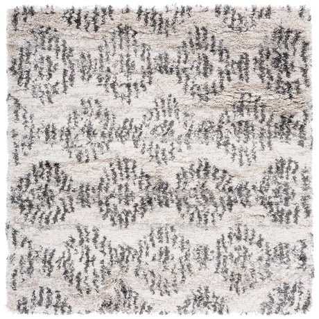 Safavieh Iceland Shag 6'-7" x 6'-7" Rug in Cream / Grey