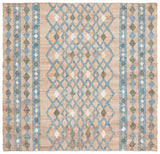 Safavieh Kilim 7'-0" x 7'-0" Rug in Natural / Blue