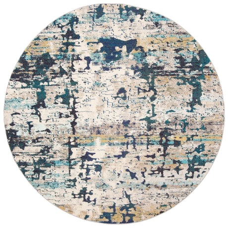 Safavieh Madison 5'-0" x 5'-0" Rug in Cream / Blue