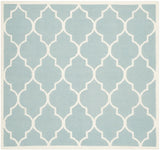 Safavieh Dhurries 6'-0" x 6'-0" Rug in Light Blue / Ivory