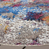 Safavieh Barbados 500 6'-6" x 6'-6" Rug in Grey Purple / Blue Gold