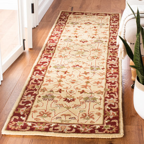 Safavieh Heritage 2'-3" x 12'-0" Rug in Ivory / Red