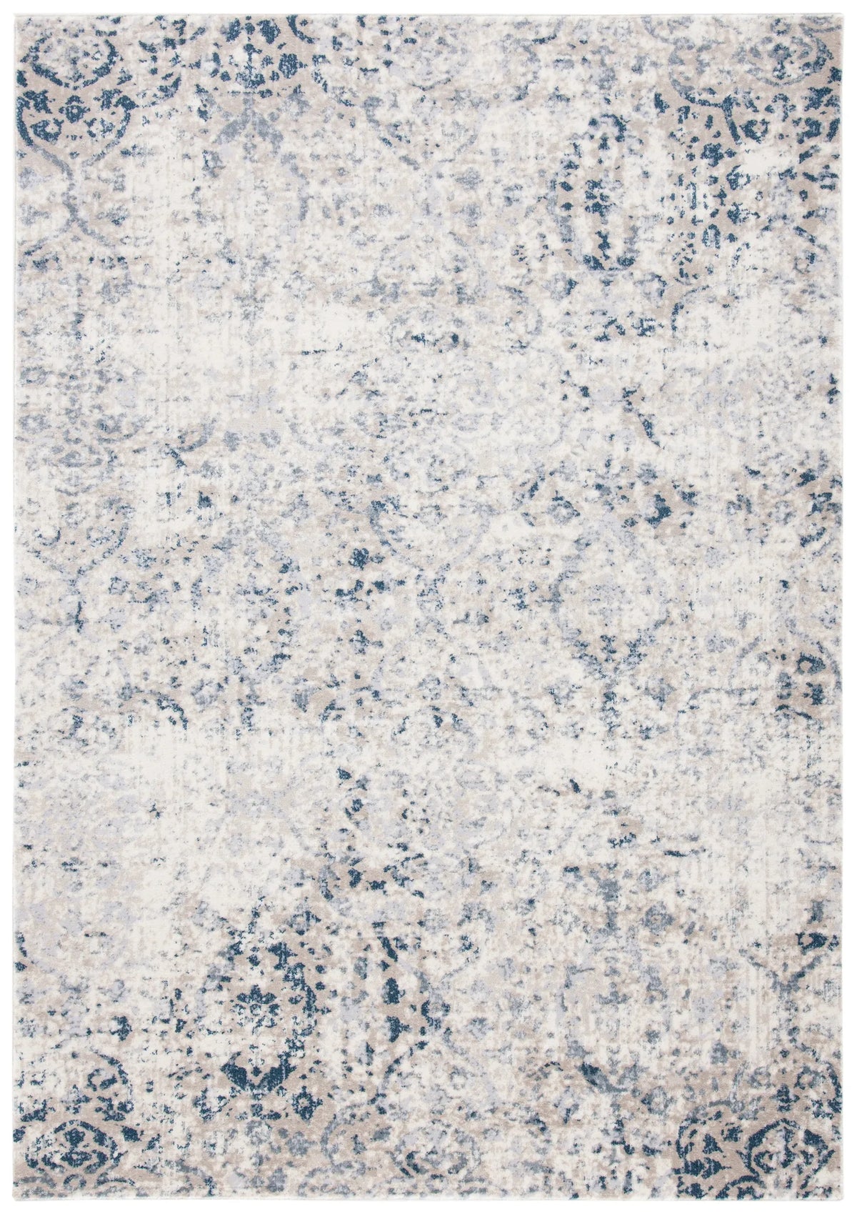 Safavieh Carnegie 4'-0" x 6'-0" Rug in Ivory / Navy