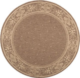 Safavieh Courtyard 5'-3" x 5'-3" Rug in Brown / Natural