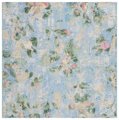 Safavieh Barbados 500 6'-6" x 6'-6" Rug in Light Blue / Green