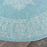 Safavieh Courtyard 6'-7" x 6'-7" Rug in Aqua / Grey