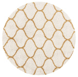 Safavieh Hudson Shag 7'-0" x 7'-0" Rug in Ivory / Gold