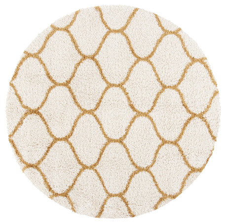 Safavieh Hudson Shag 7'-0" x 7'-0" Rug in Ivory / Gold