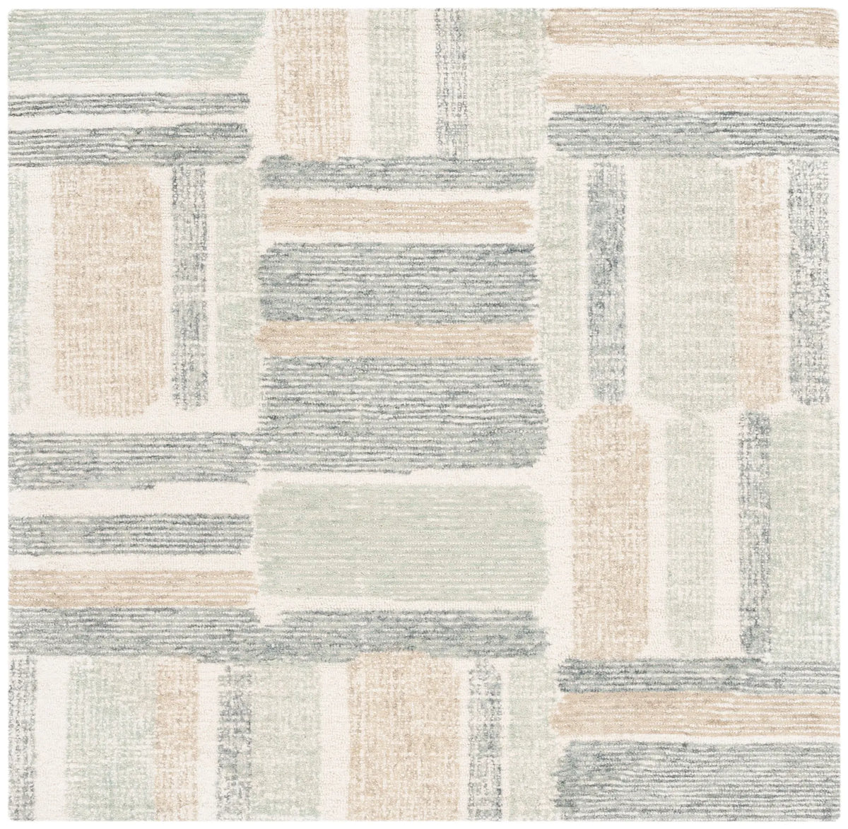Safavieh Micro-Loop 5'-0" x 5'-0" Rug in Ivory / Grey