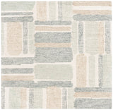 Safavieh Micro-Loop 5'-0" x 5'-0" Rug in Ivory / Grey