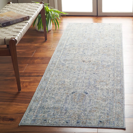 Safavieh Antique Patina 2'-4" x 8'-0" Rug in Blue / Ivory
