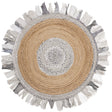 Safavieh Cape Cod 3'-0" x 3'-0" Rug in Light Grey / Natural