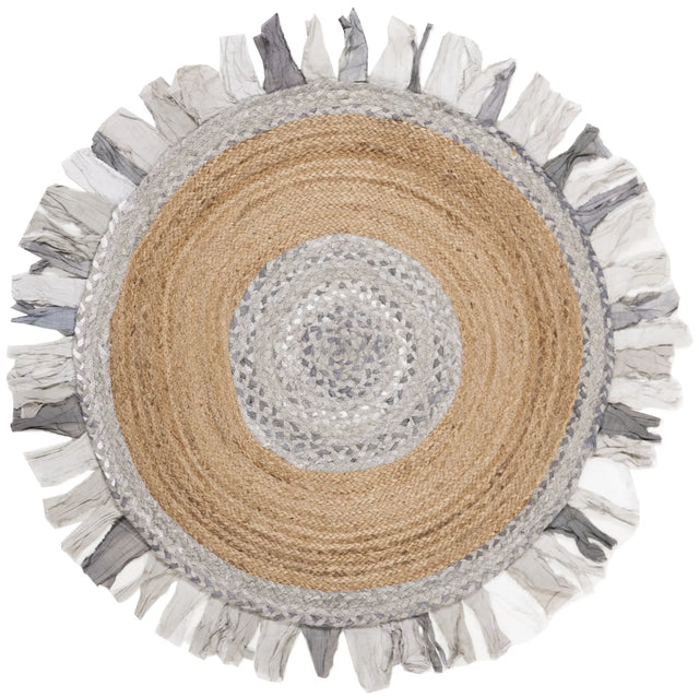 Safavieh Cape Cod 3'-0" x 3'-0" Rug in Light Grey / Natural