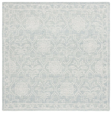 Safavieh Micro-Loop 6'-0" x 6'-0" Rug in Light Grey / Ivory