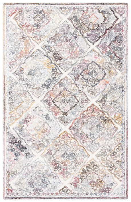 Safavieh Micro-Loop 4'-0" x 6'-0" Rug in Grey / Ivory