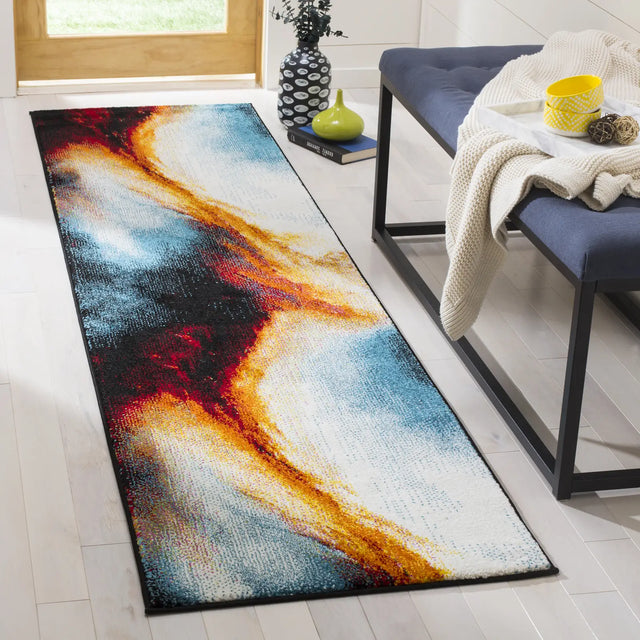 Safavieh Galaxy 2'-3" x 10'-0" Rug in Orange / Multi